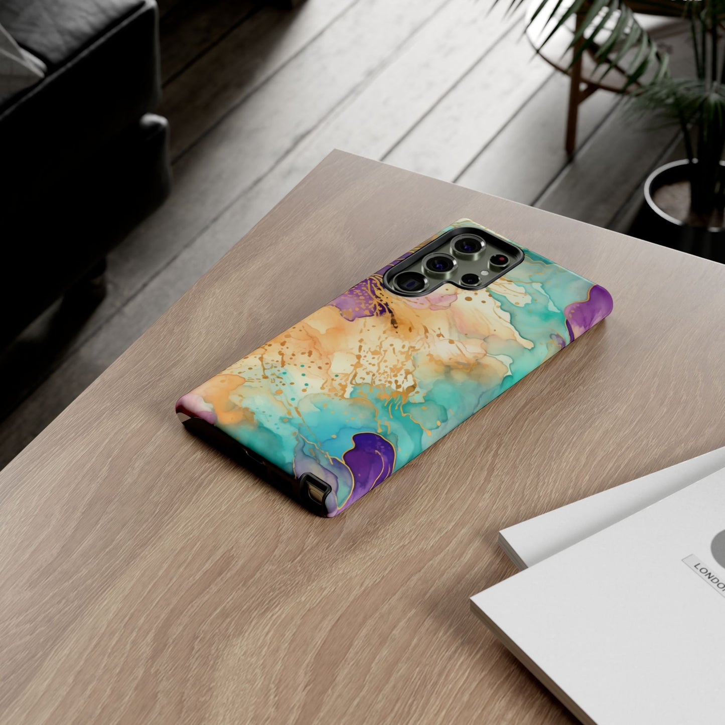 Golden Aura Abstract Watercolor Mobile Case