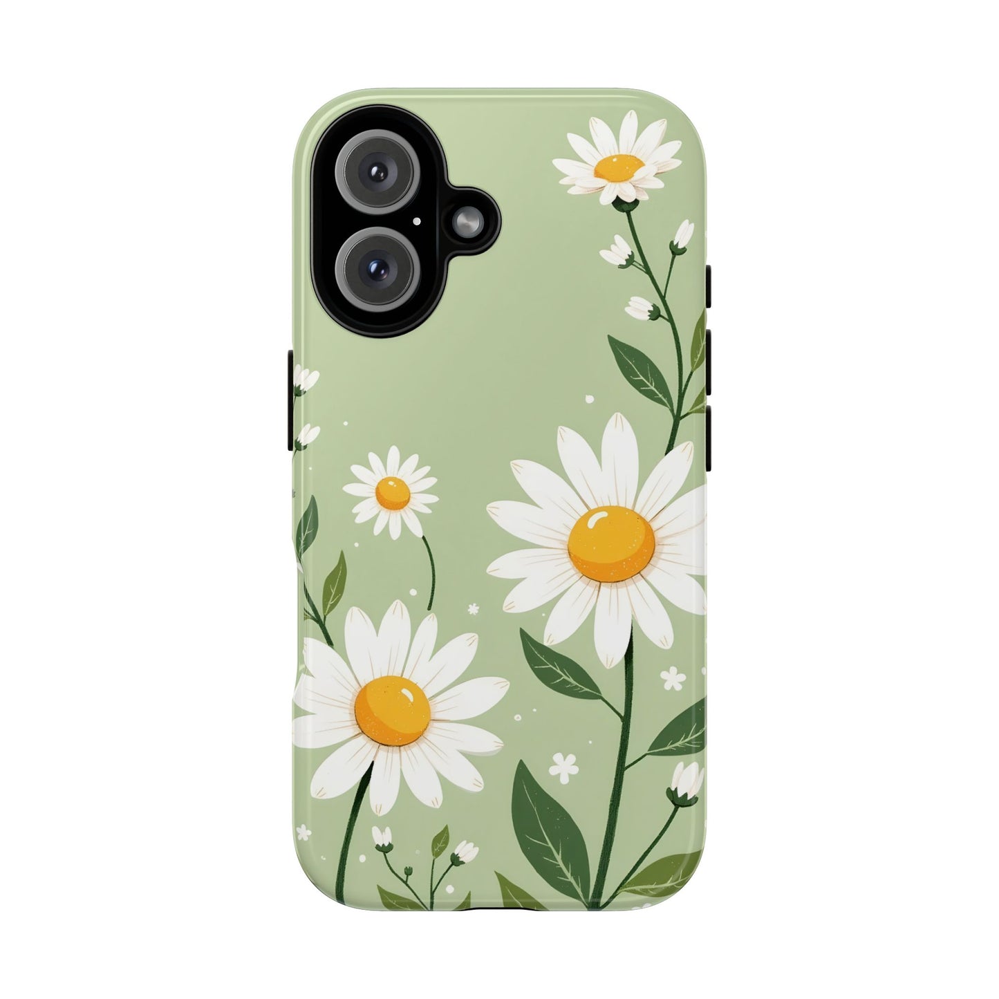 Green Floral Case, Daisy Pattern Design, Iphone Case Design, Perfect Gift For Her