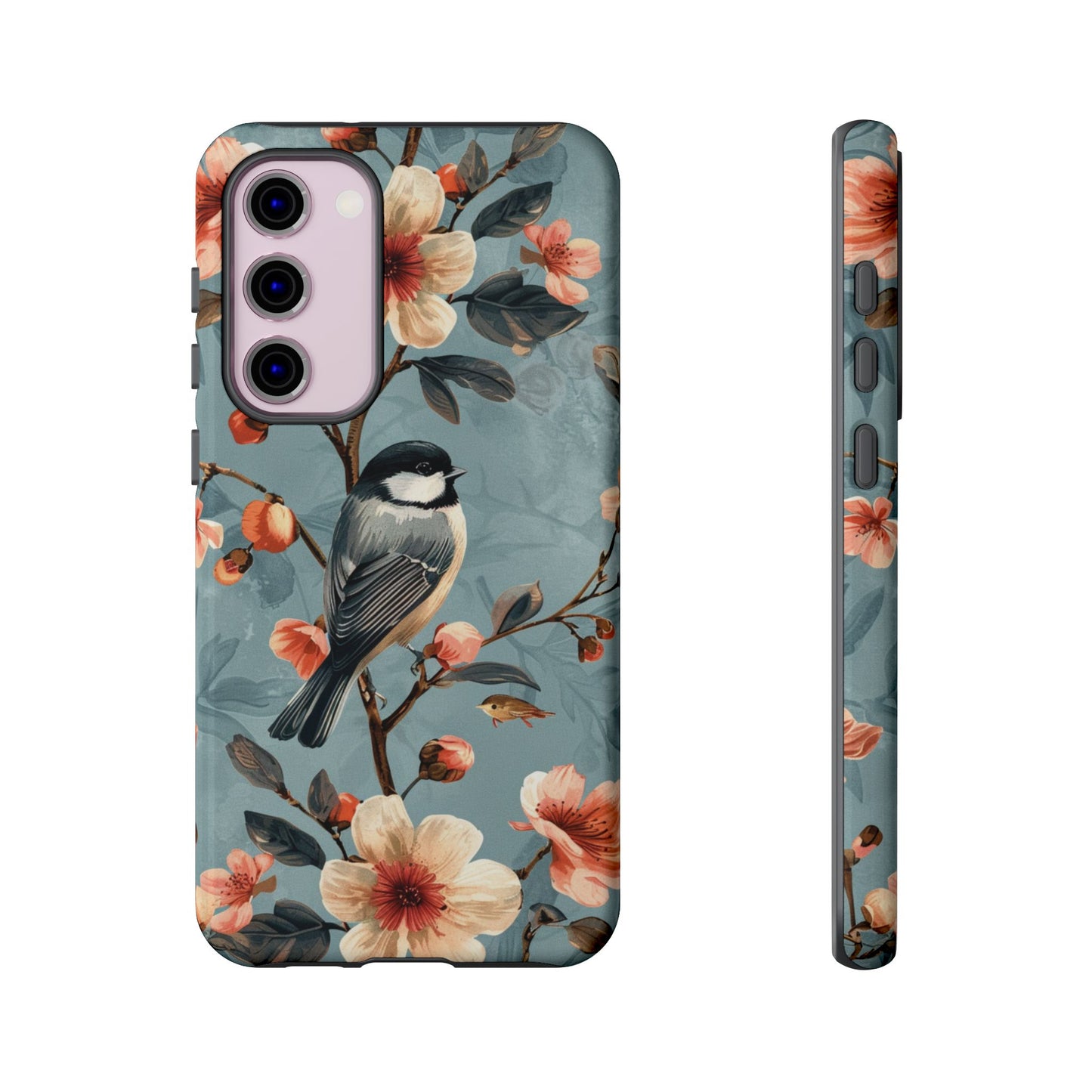 Floral Bird Phone Case - Elegant Nature-Inspired Cover for iPhone, Samsung & Google Pixel