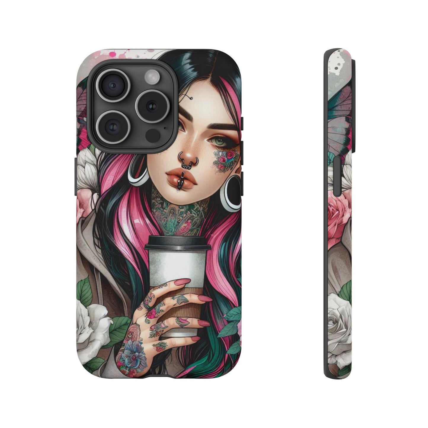 Tattooed Coffee Lover Art Mobile Case