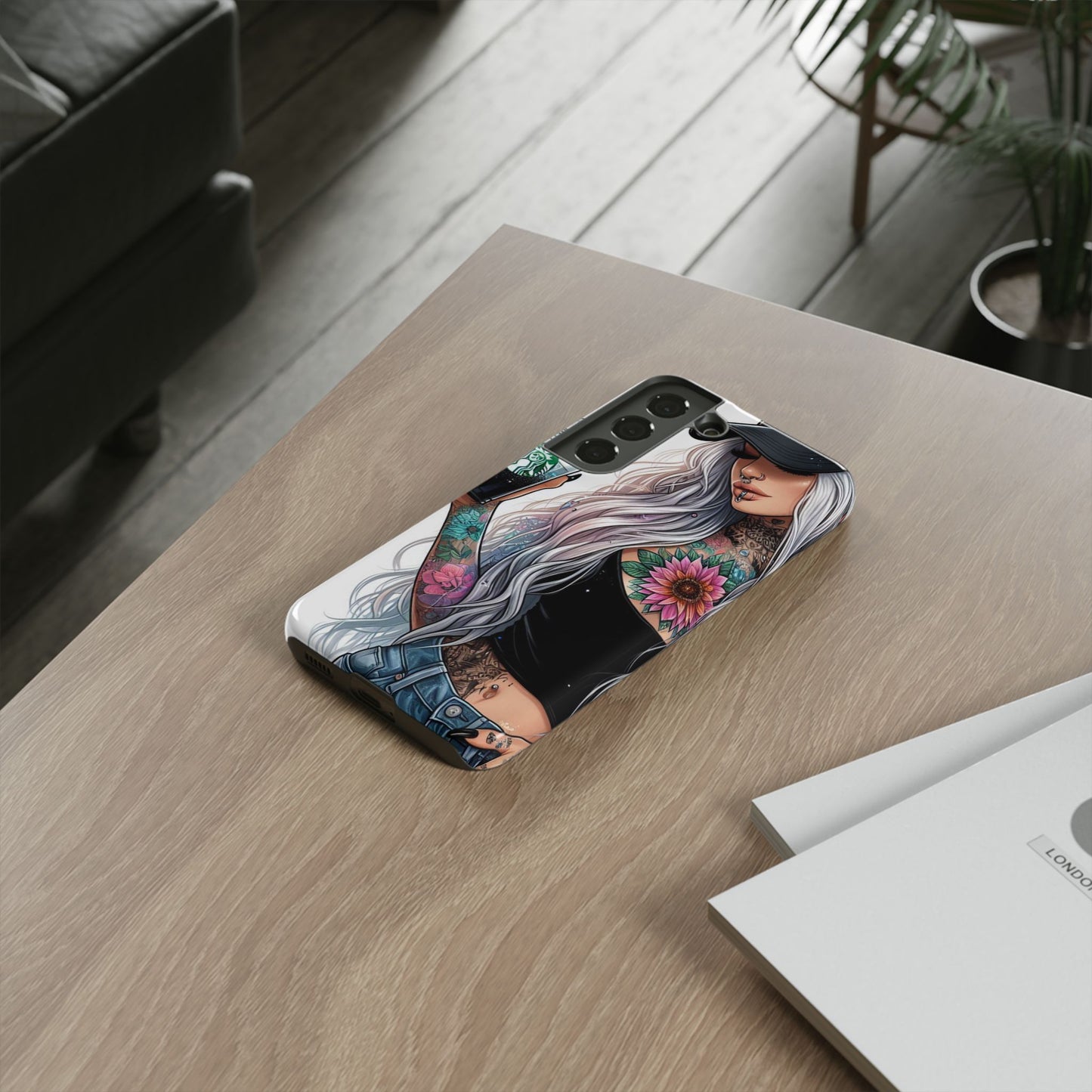 Tattooed Coffee Queen – Edgy Urban Aesthetic Mobile Cover