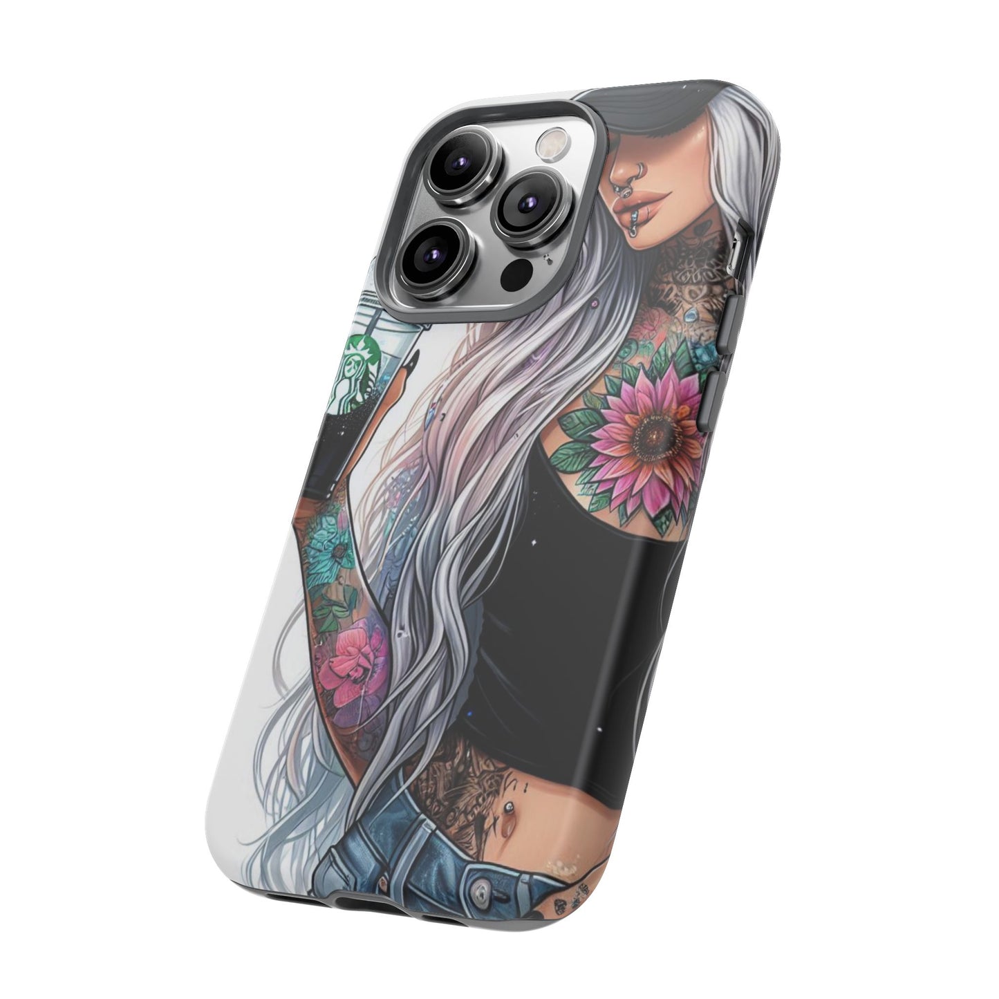 Tattooed Coffee Queen – Edgy Urban Aesthetic Mobile Cover