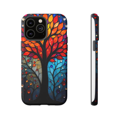 Stained Glass Tree: Vibrant Elegance for Your Case