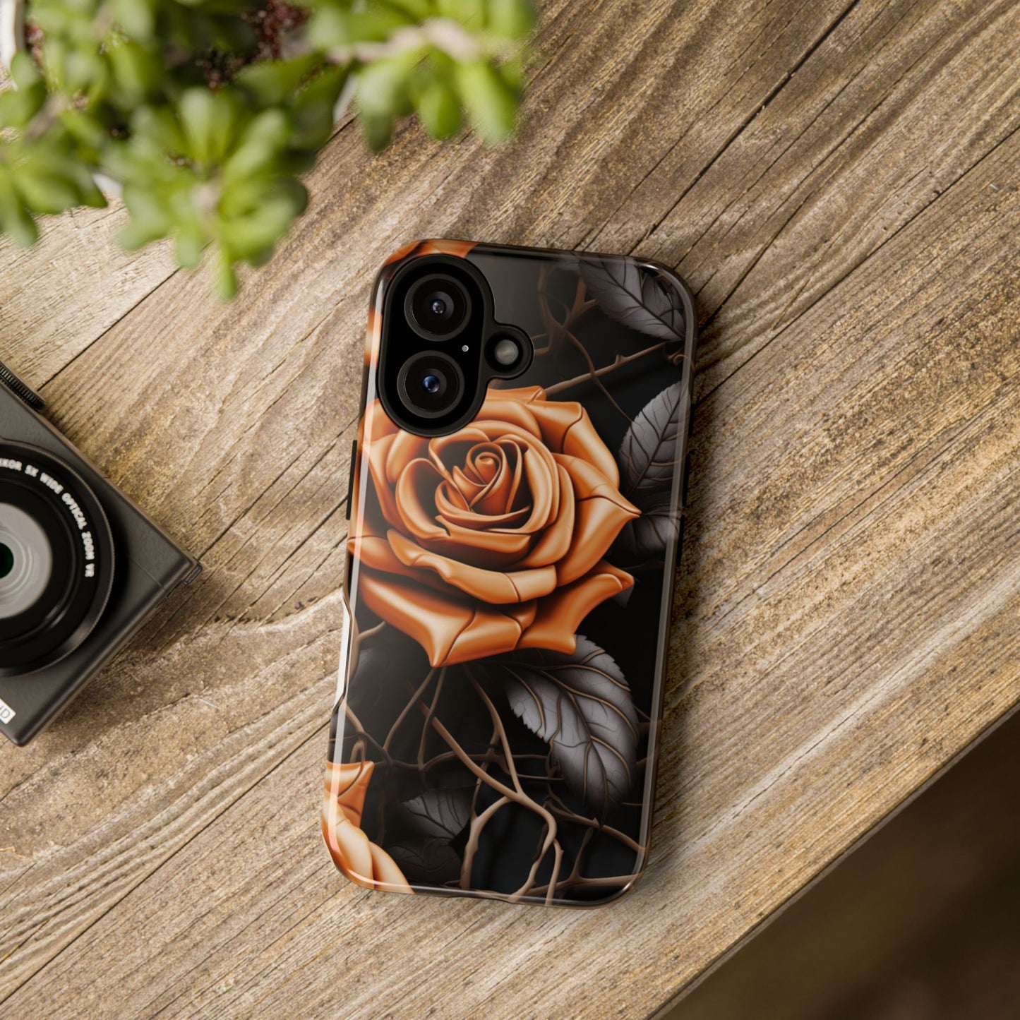 Midnight Gold Rose Mobile Case