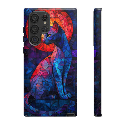Mystic Paws – Stained Glass Cat Phone Case for iPhone, Samsung & Pixel