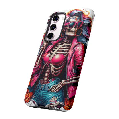 Neon Bones – Retro Skeleton & Vibrant Punk Aesthetic Mobile Cover