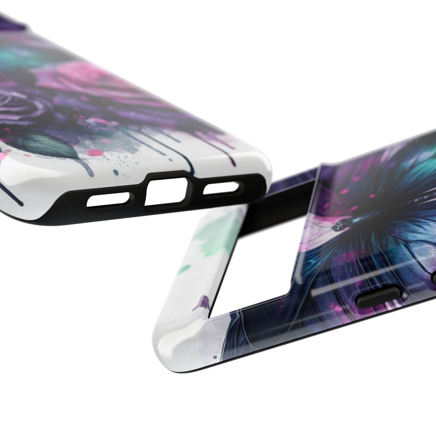 Mystic Bloom – Vibrant Butterfly & Rose Art Mobile Cover