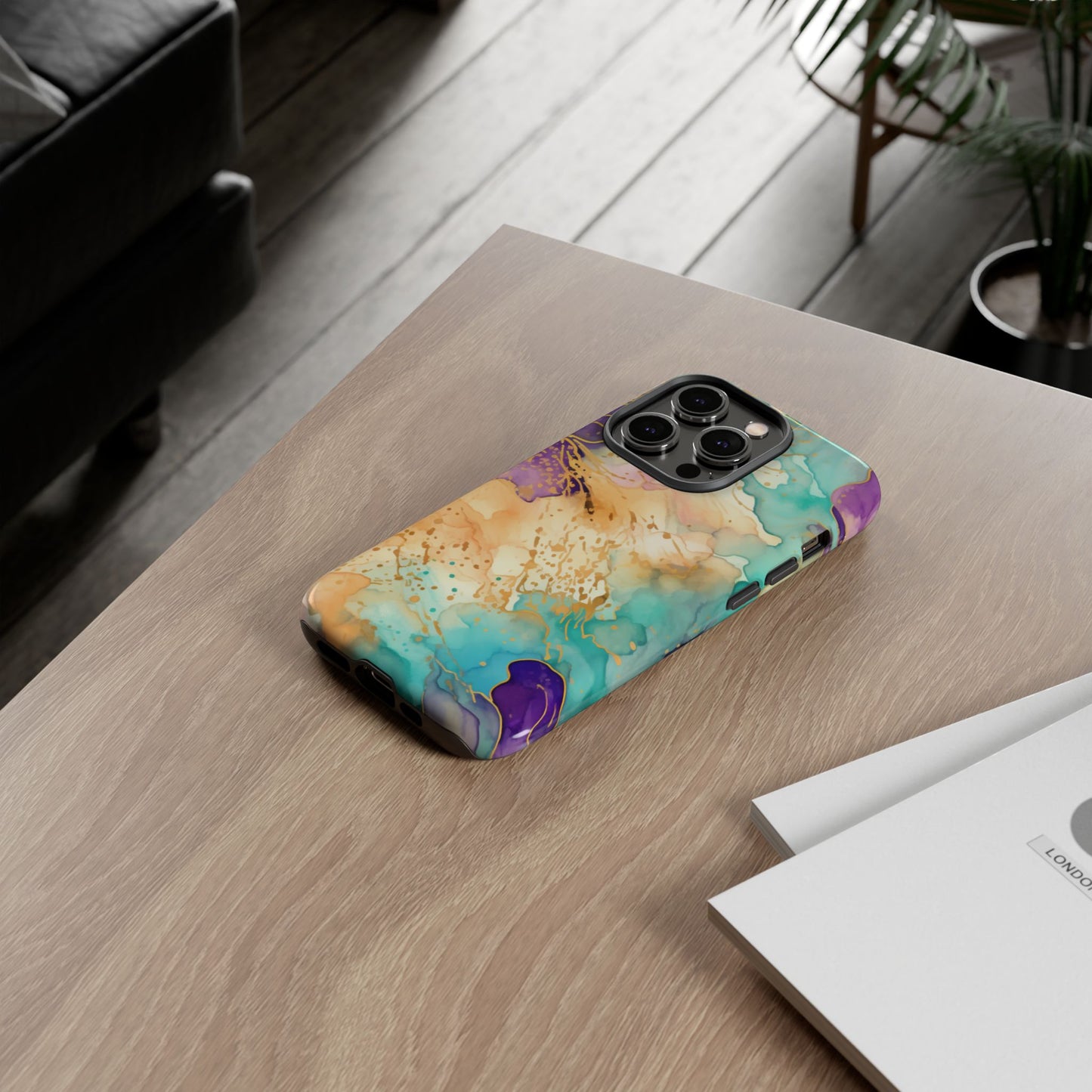 Golden Aura Abstract Watercolor Mobile Case