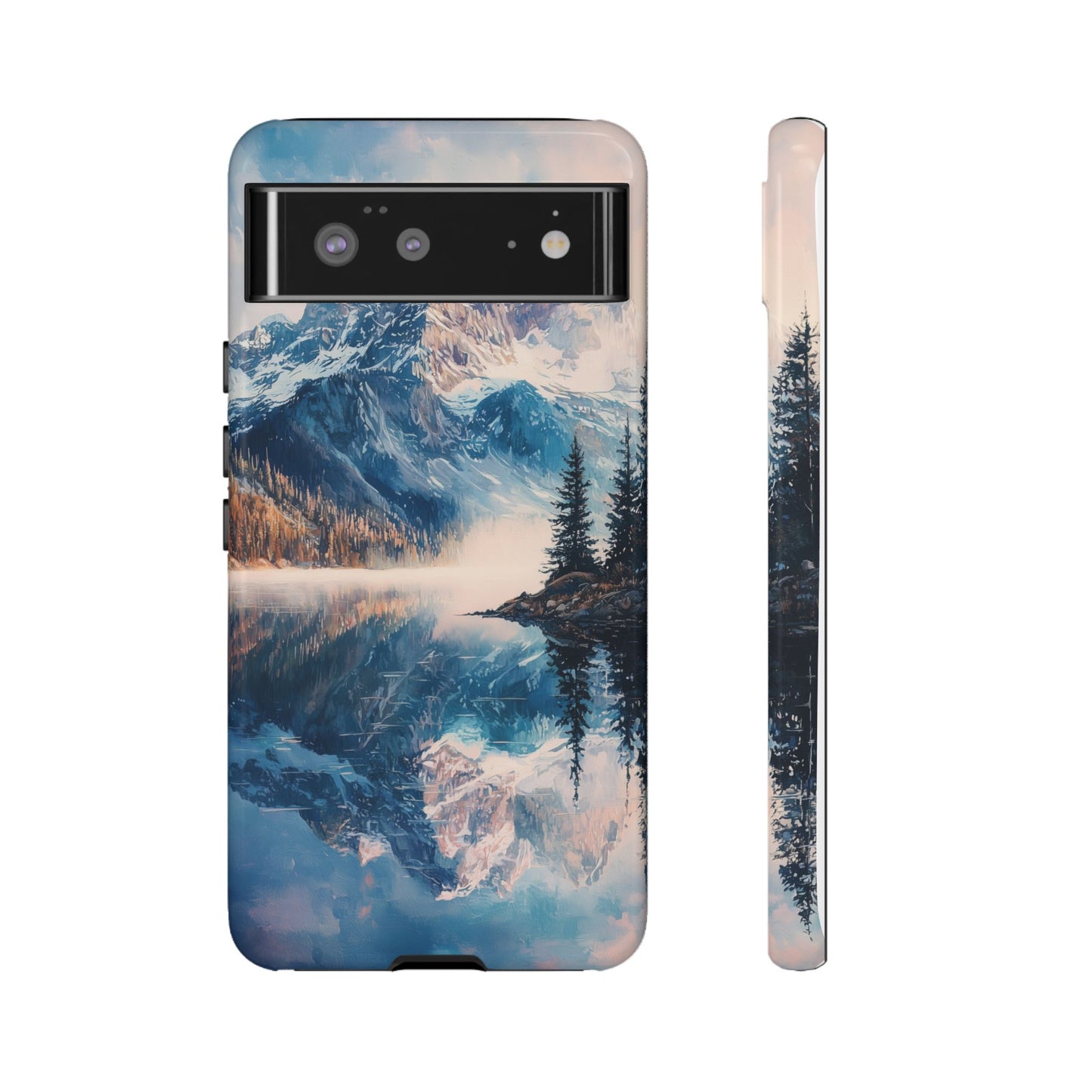 Mountain Lake Reflection Phone Case – Tranquil Nature Vibes for iPhone, Pixel & Samsung