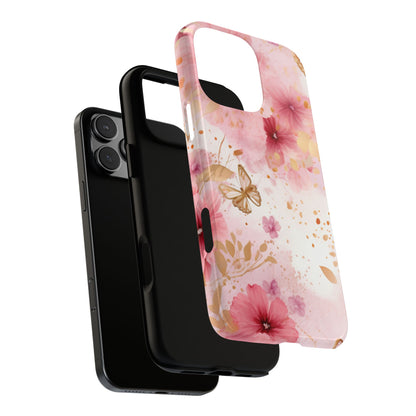 Blush Elegance Floral Mobile Case