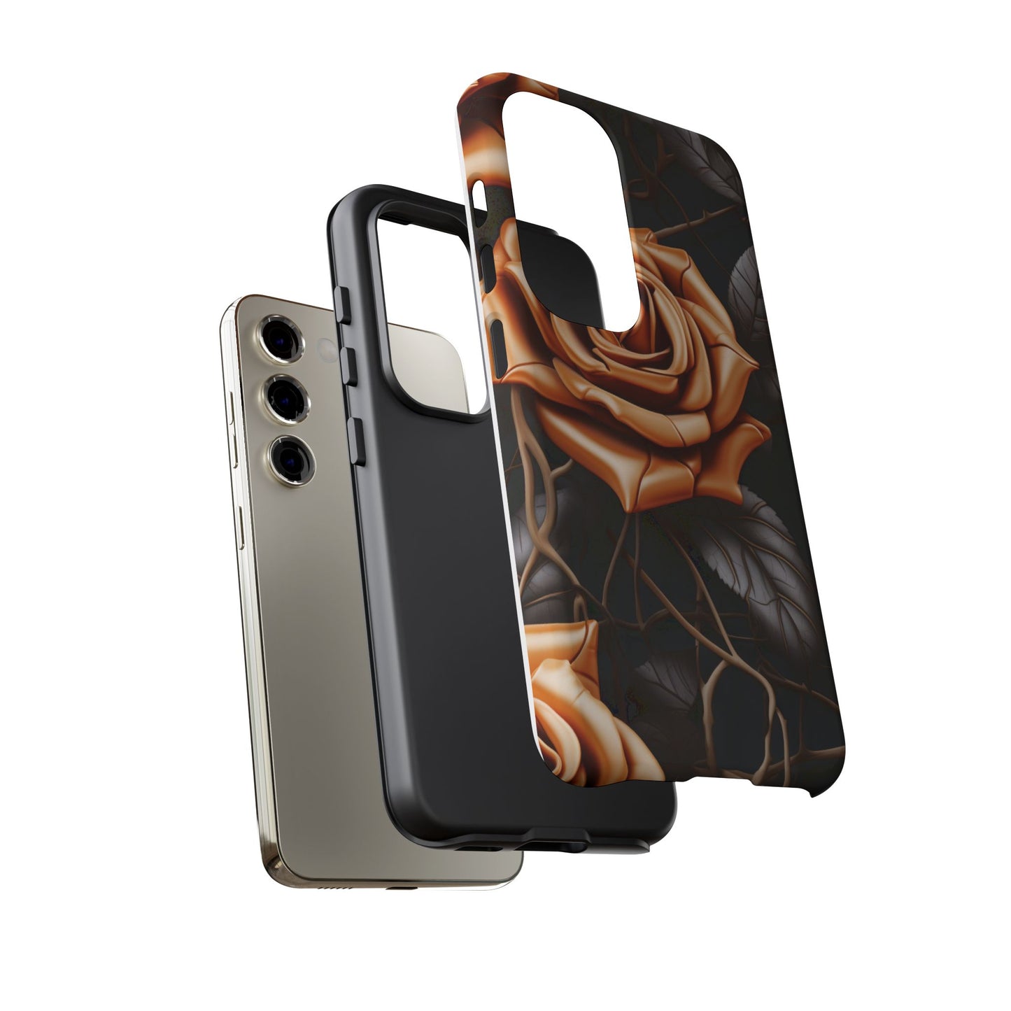 Midnight Gold Rose Mobile Case