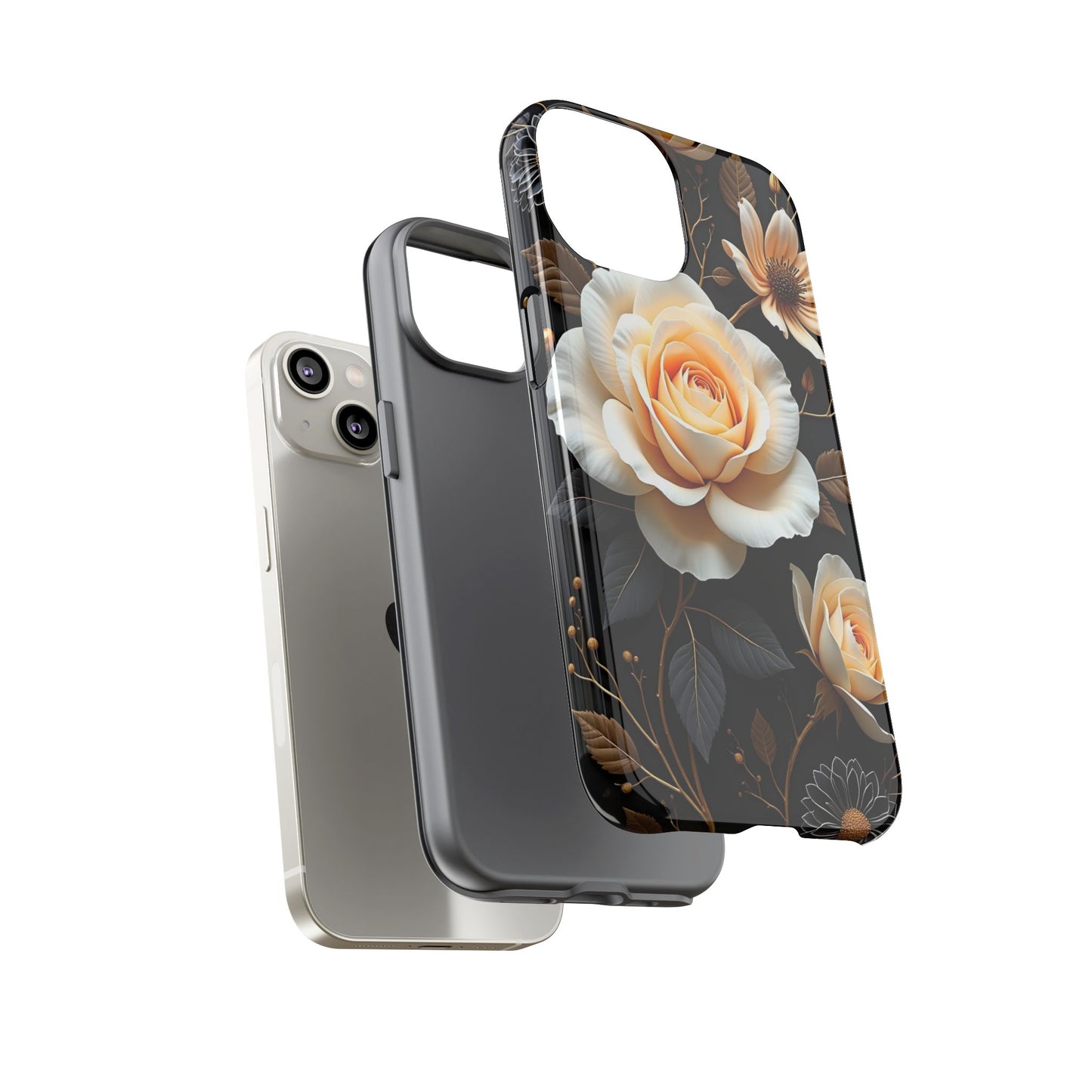 Elegant 3D Floral Design, Botanical Phone Case design for Iphone.