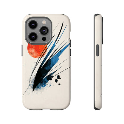 Zen Burst – Minimal Abstract Ink Stroke Phone Case for iPhone, Samsung & Pixel