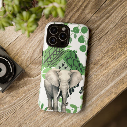 Tropical Elephant Mobile Cover – Nature-Inspired Boho Art