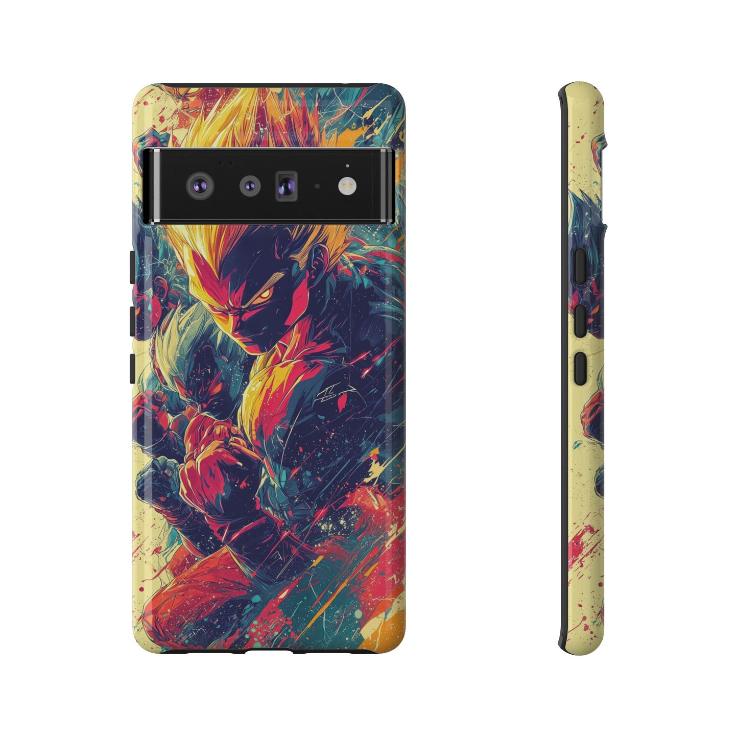 Saiyan Fury | Anime Warrior Power Surge | Comic Style Dragon Battle Phone Case for iPhone, Samsung & Pixel