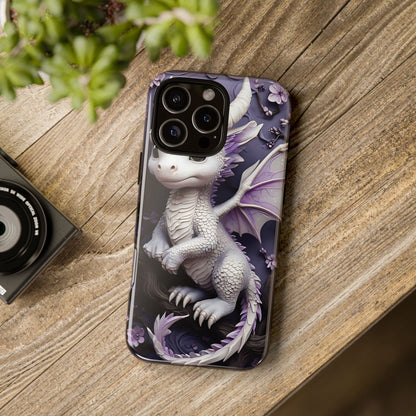 Charming Young Dragon on a Branch Phone Case Design