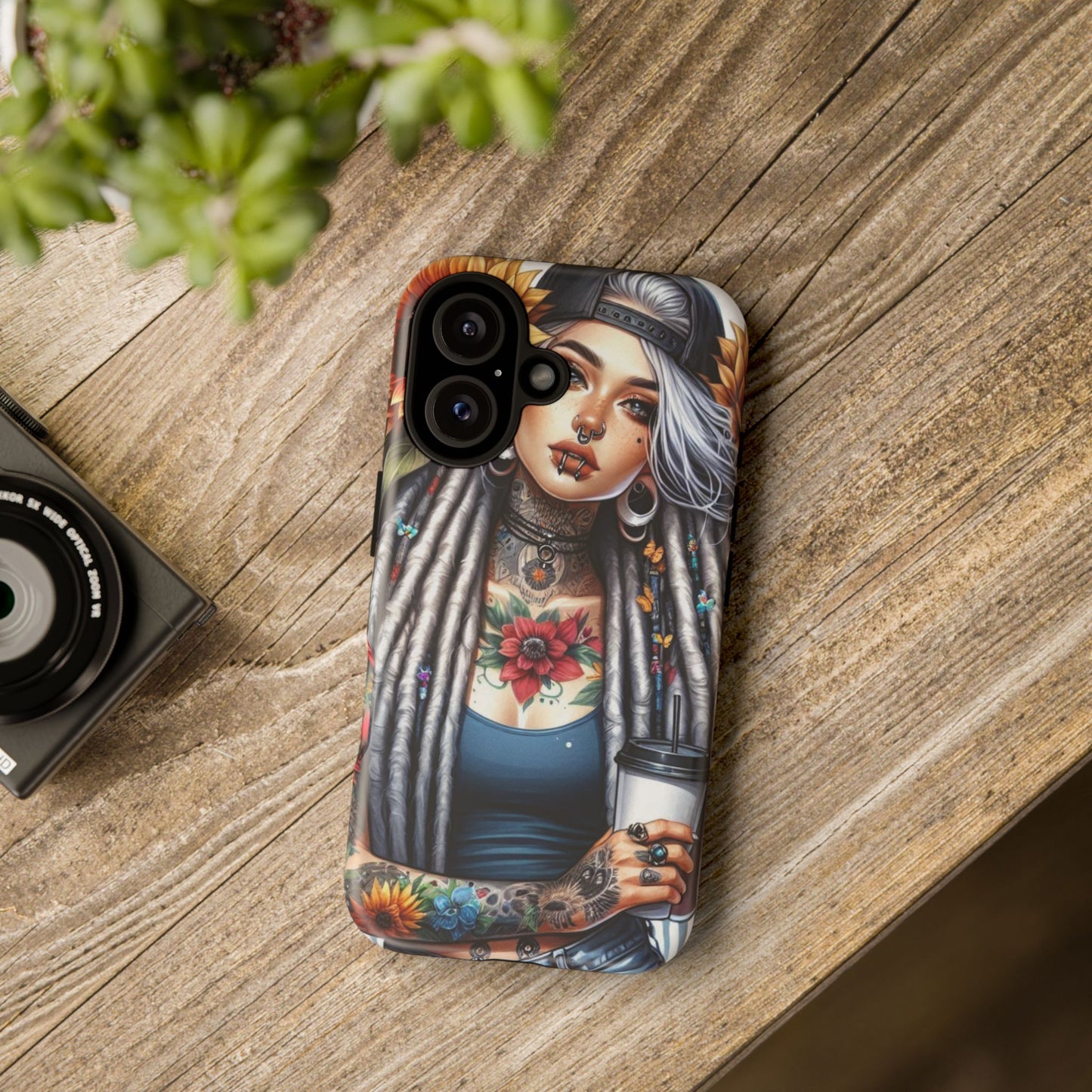 Sunflower Queen – Boho Rebel Tattoo Mobile Cover