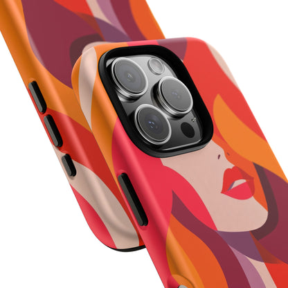 Flame Muse – Abstract Goddess Phone Case for iPhone, Samsung & Pixel