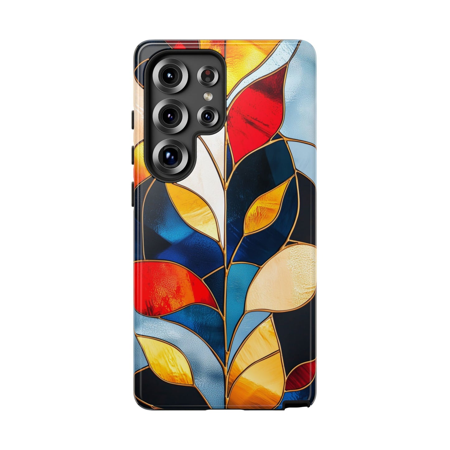 Ember Bloom – Vivid Leaf Mosaic Phone Case for iPhone, Samsung & Pixel