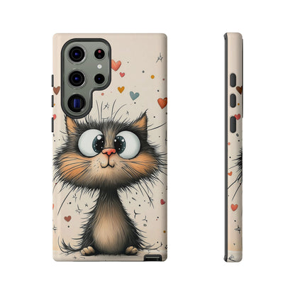 Whiskers & Hearts Phone Case – Cute Anime Cat Design for iPhone, Google Pixel & Samsung