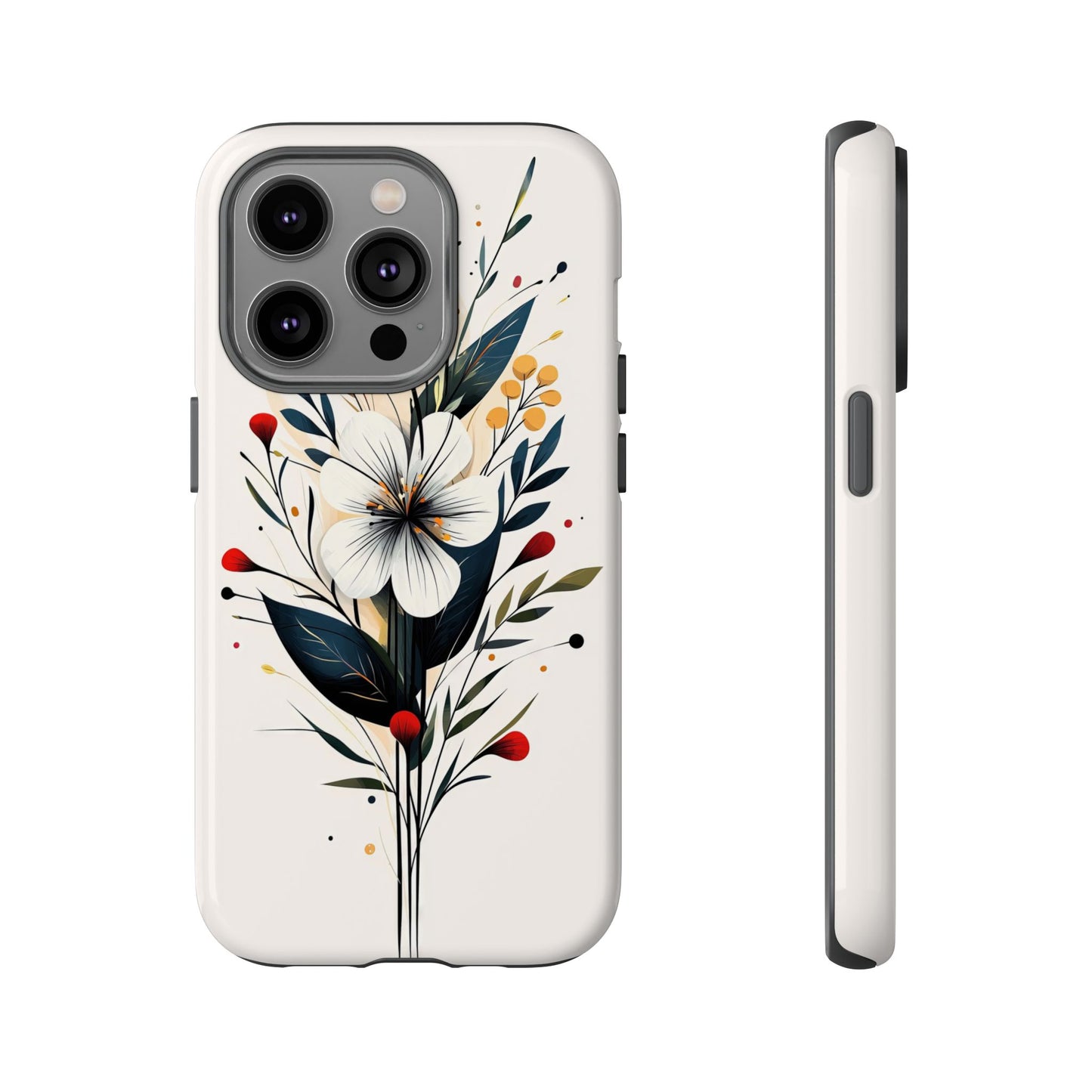 Wild Bloom – Minimal Floral Phone Case for iPhone, Pixel & Samsu