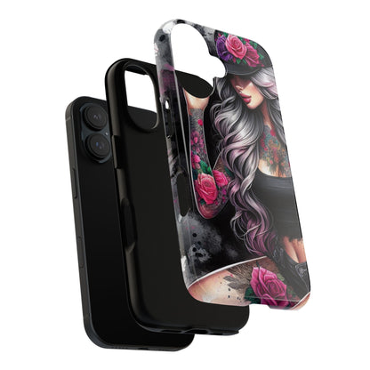 Ink & Roses – Edgy Floral Rebel Mobile Cover