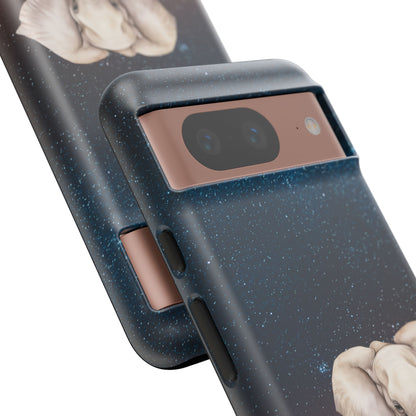 Starry Safari Elephant Family Mobile Cover – Cosmic Wildlife Aesthetic