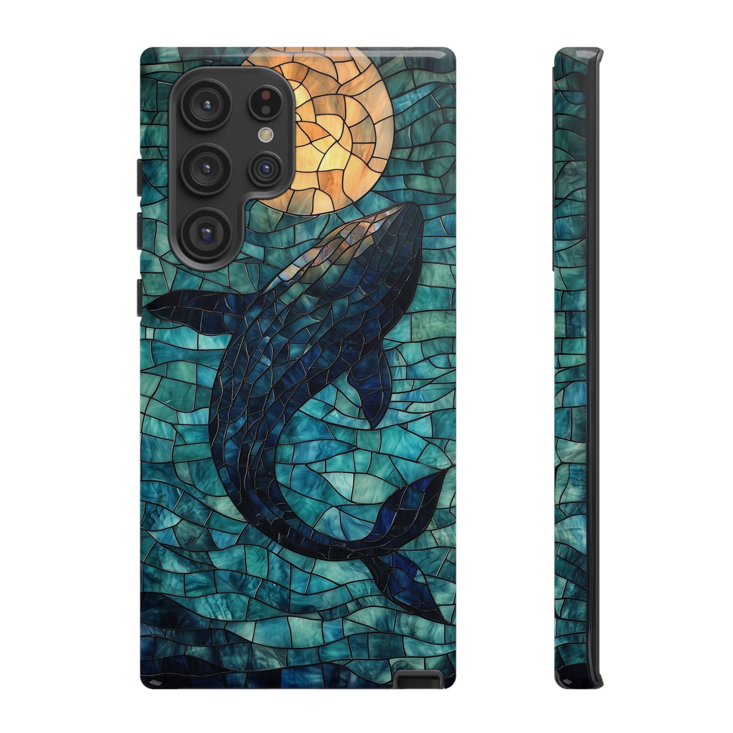 Ocean Dream – Mosaic Glass Whale Phone Case for iPhone, Samsung & Pixel