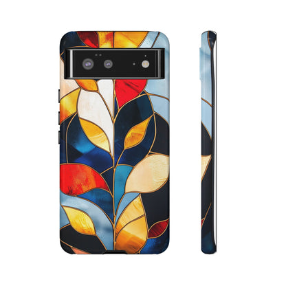 Ember Bloom – Vivid Leaf Mosaic Phone Case for iPhone, Samsung & Pixel