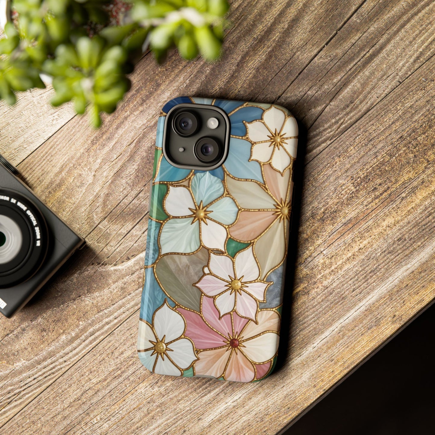 Floral Symphony: Stained Glass Elegance