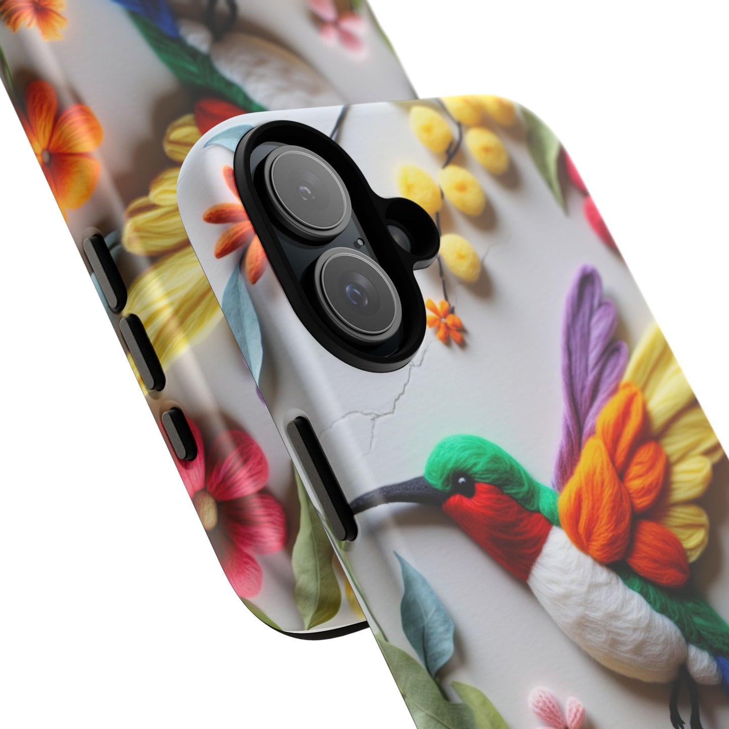 Elegant Hummingbird with Floral Mosaic Design | Nature's Artistic Vibes | iPhone 16 Pro