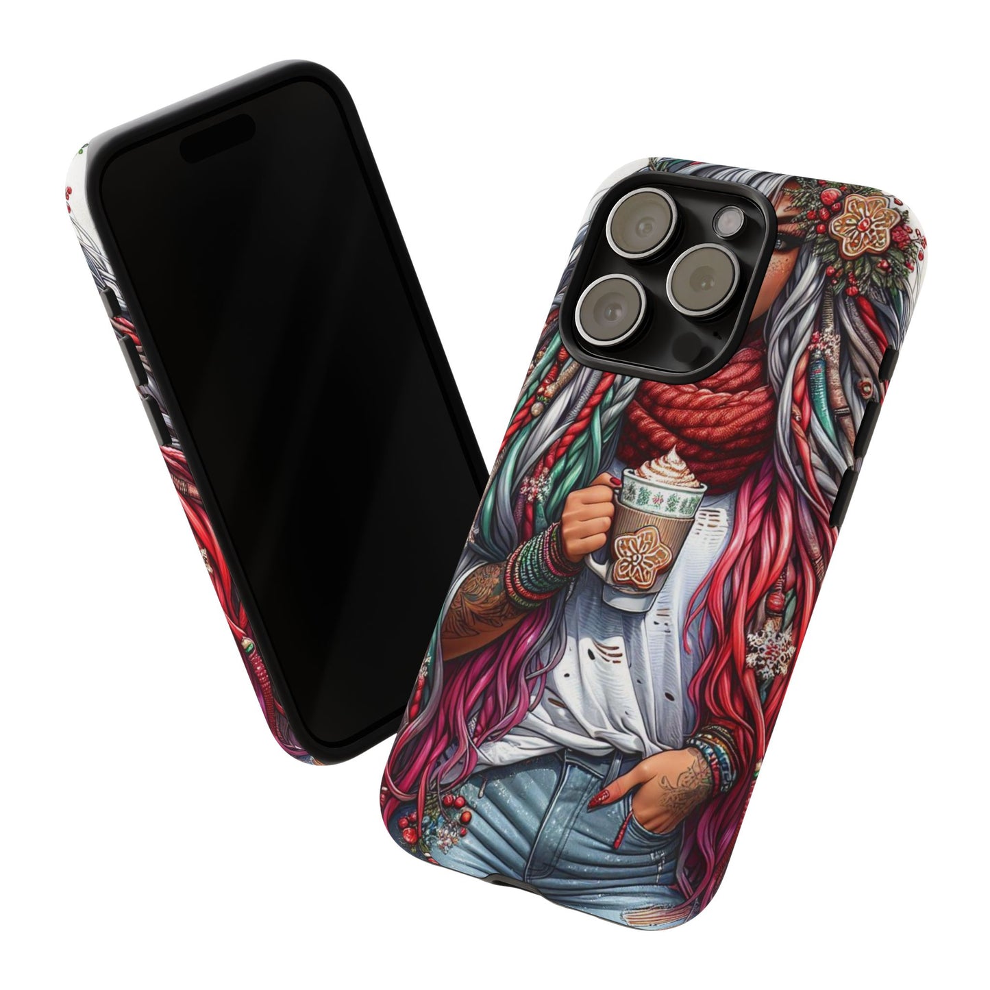 Boho Winter Queen – Cozy Dreads & Holiday Vibes Mobile Cover