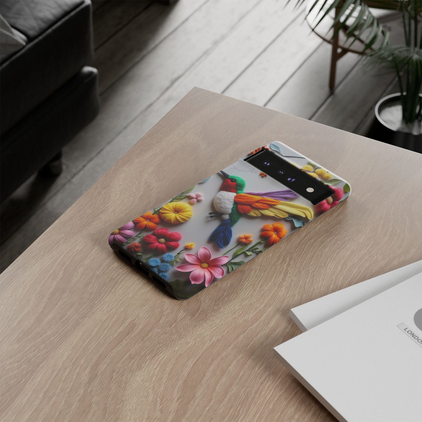 Elegant Hummingbird with Floral Mosaic Design | Nature's Artistic Vibes | Pixel 8 pro