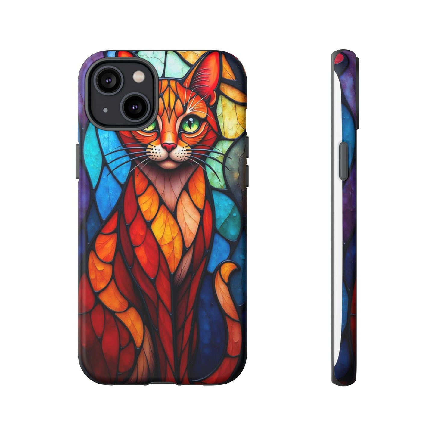 Geometric Cat: Colorful Abstract Portrait