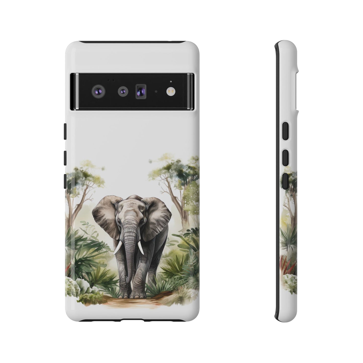Serene Jungle Elephant Mobile Cover – Watercolor Wildlife Design