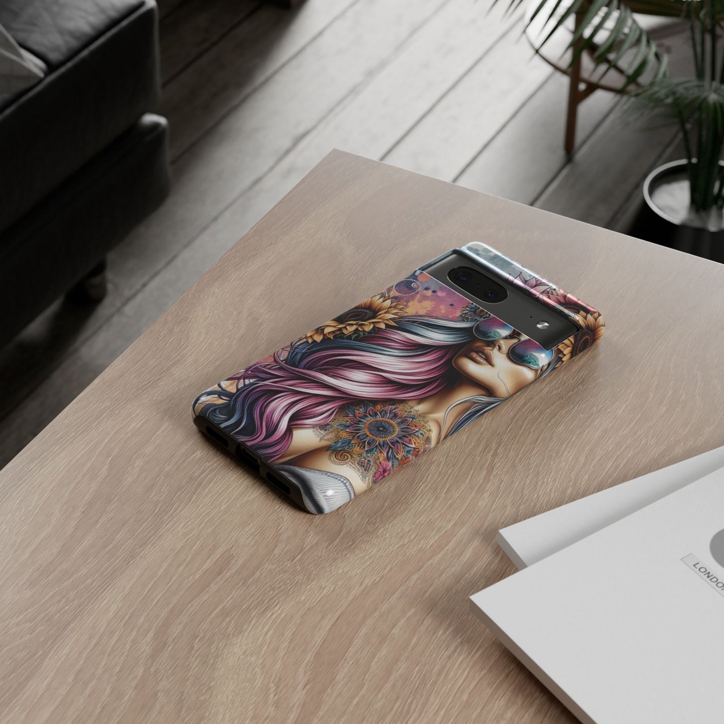 Bohemian Sunflower Queen – Retro Floral Fantasy Mobile Cover