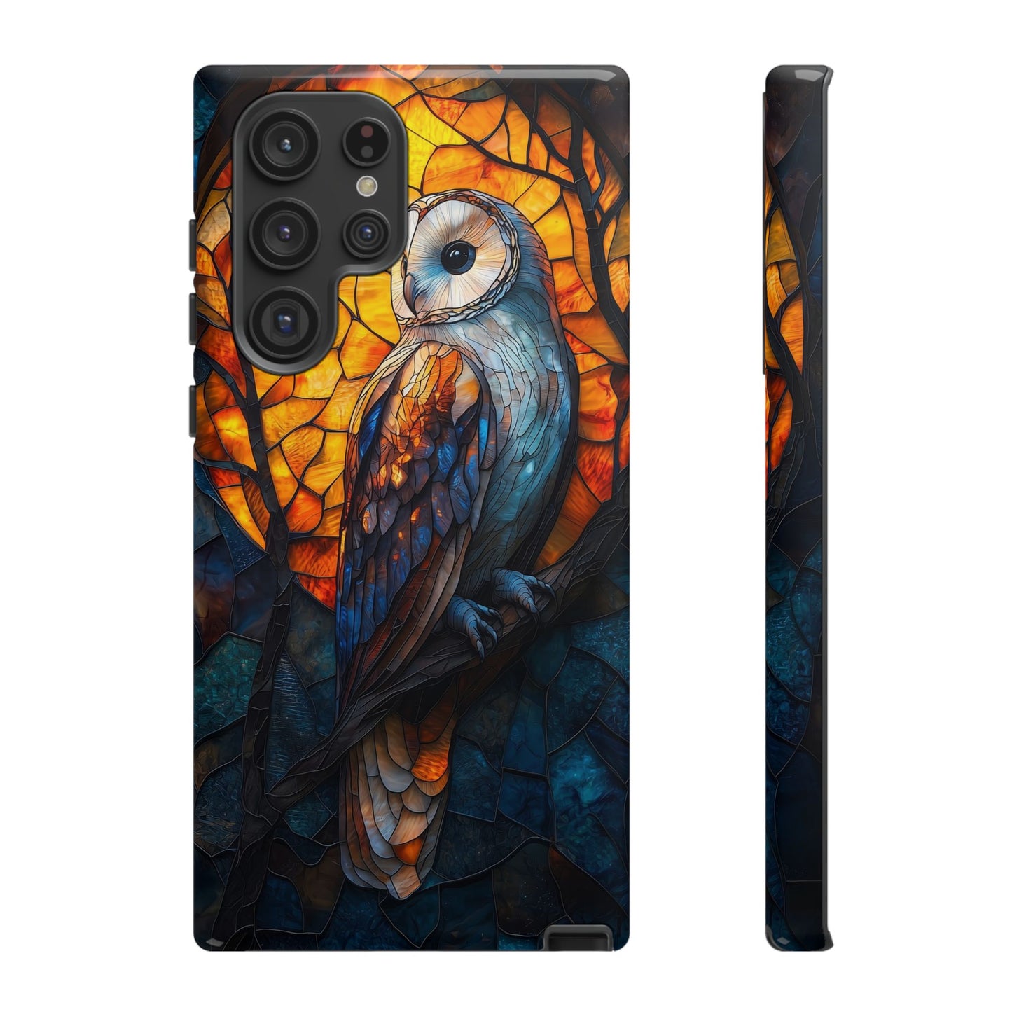 Nocturnal Wisdom – Stained Glass Owl Phone Case for iPhone, Samsung & Pixel