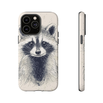 Midnight Mischief: Raccoon Portrait Phone Case for iPhone, Samsung & Pixel