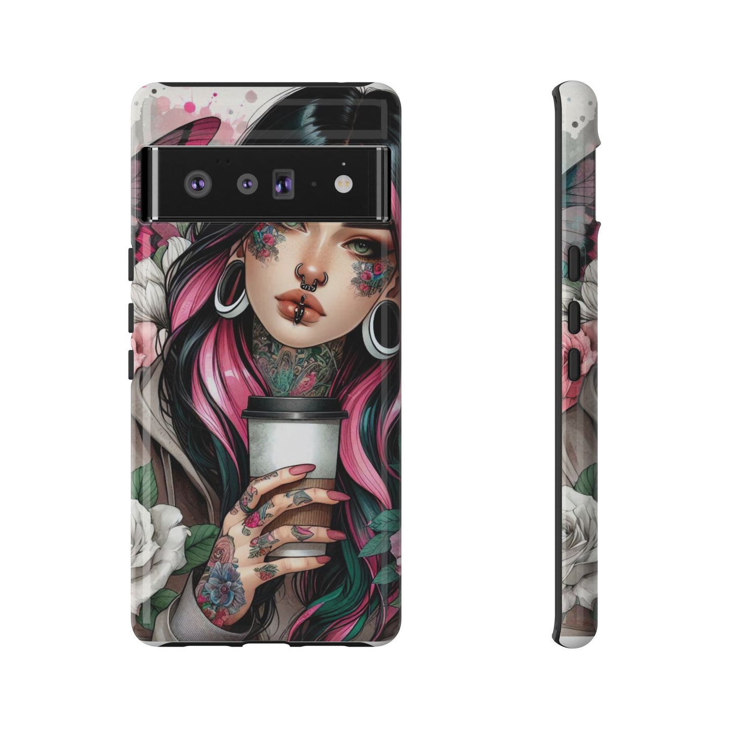 Tattooed Coffee Lover Art Mobile Case