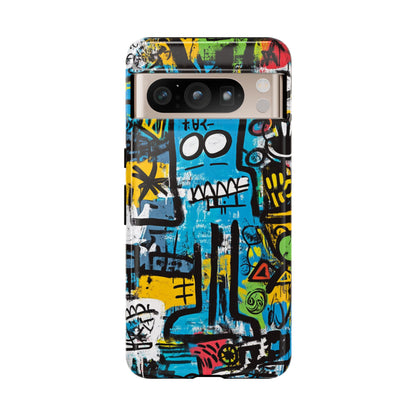 Basquiat Design Phone Case – Unique Street Art Protector - iPhone, Samsung & Google Pixel Cover - Artistic Painting Case,  Art Lover Gift