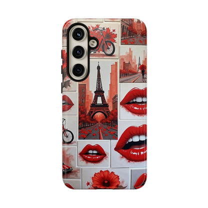 Red Lips & Eiffel Tower Phone Case