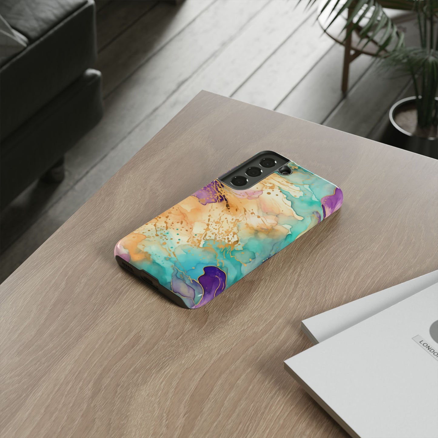 Golden Aura Abstract Watercolor Mobile Case