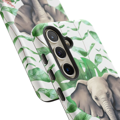 Cute Baby Elephant Mobile Cover – Floral & Tropical Aesthetic