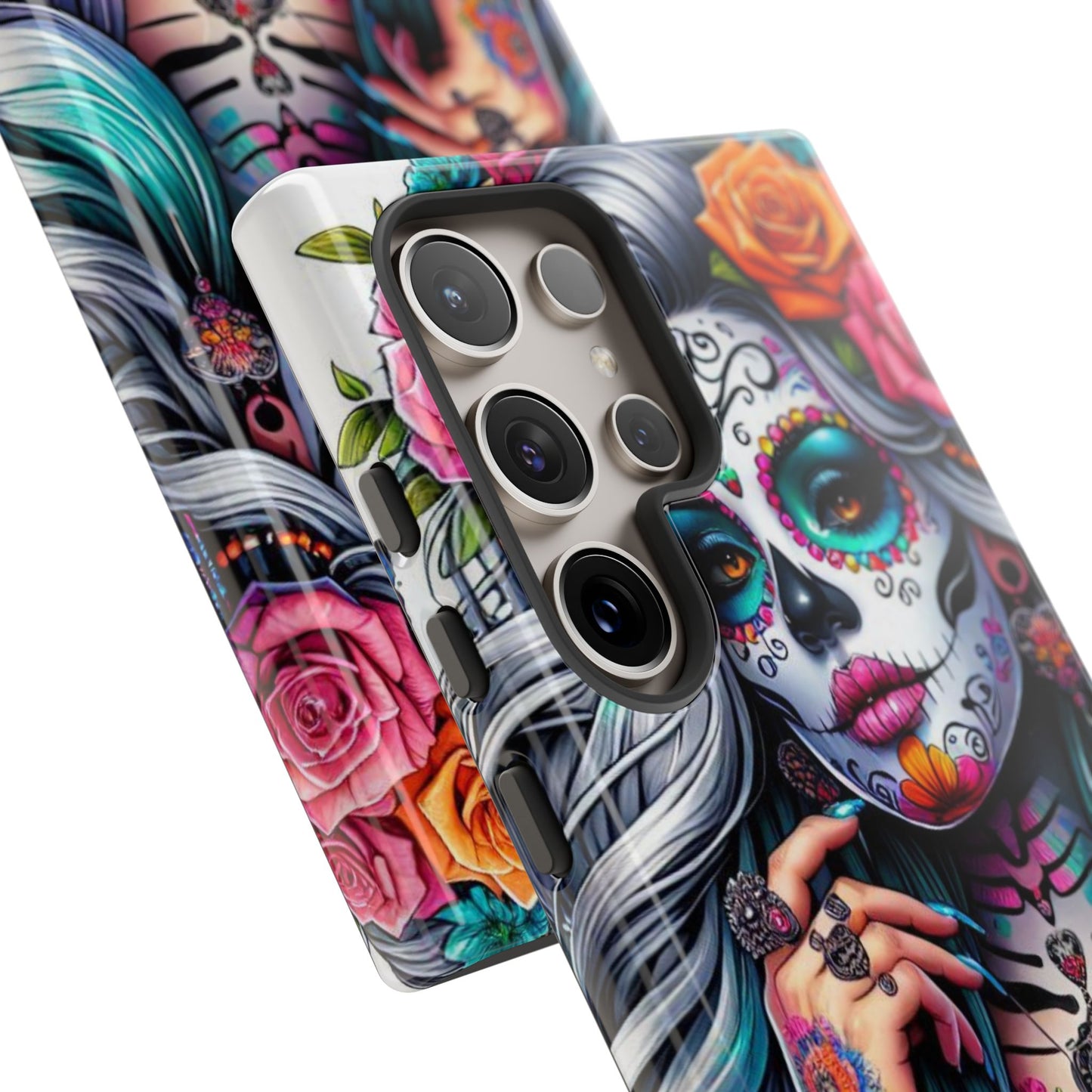 Sugar Skull Goddess – Día de los Muertos Floral Queen Mobile Cover