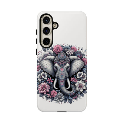 Ornate Floral Elephant Mobile Cover – Elegant Bohemian Art