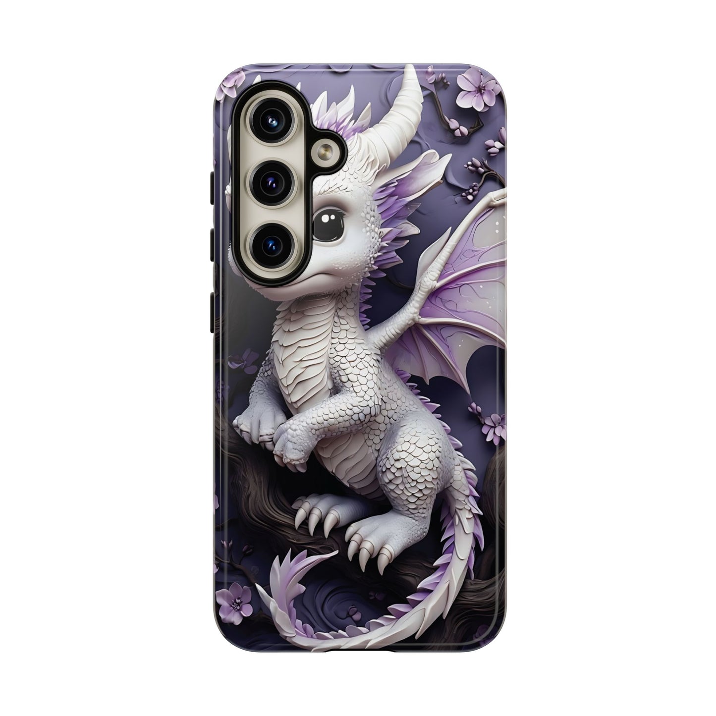 Charming Young Dragon on a Branch Phone Case Design