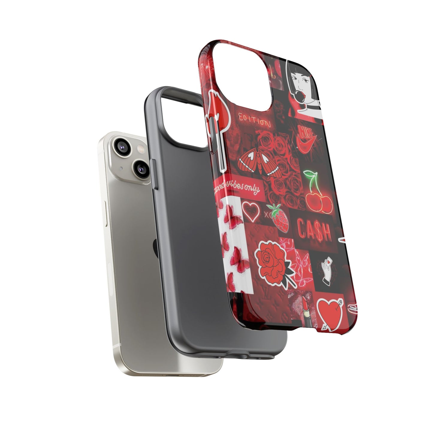 Red Pop Art Neon Vibes Phone Case