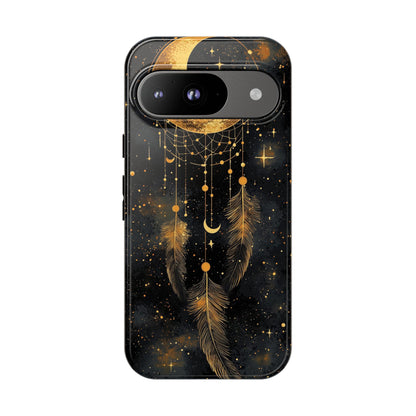 Golden Moon Boho Dreamcatcher Phone Case for iPhone, Pixel & Samsung