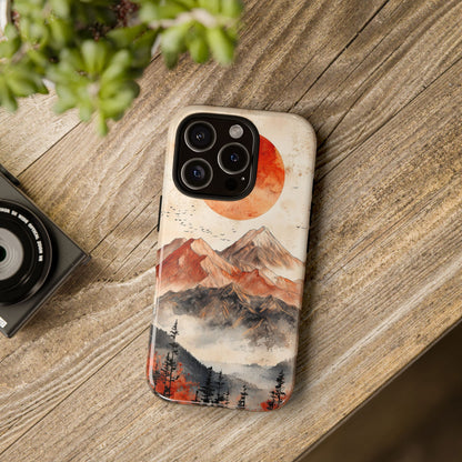 Boho Mountain Sunrise Phone Case for iPhone, Pixel & Samsung