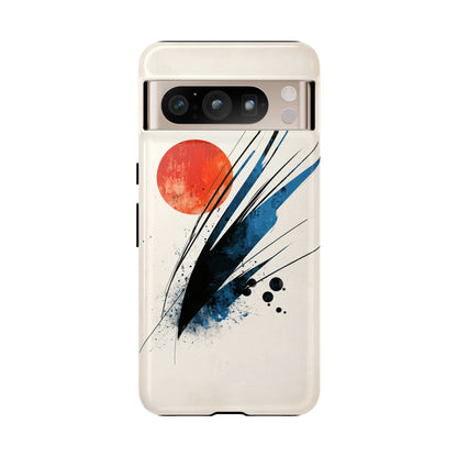 Zen Burst – Minimal Abstract Ink Stroke Phone Case for iPhone, Samsung & Pixel